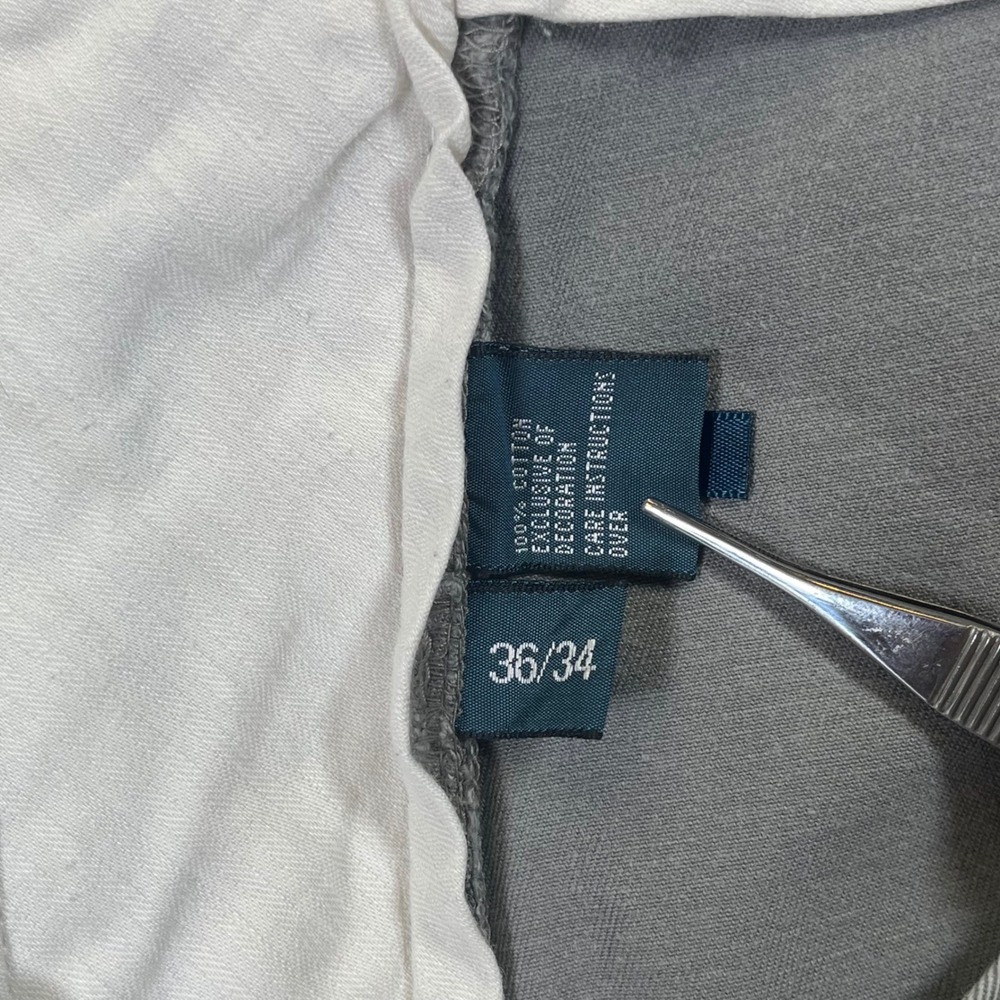 Vintage 90s Polo Ralph Lauren Preston Pant Gray Chino Classic Preppy 36x34 - Picture 5 of 11